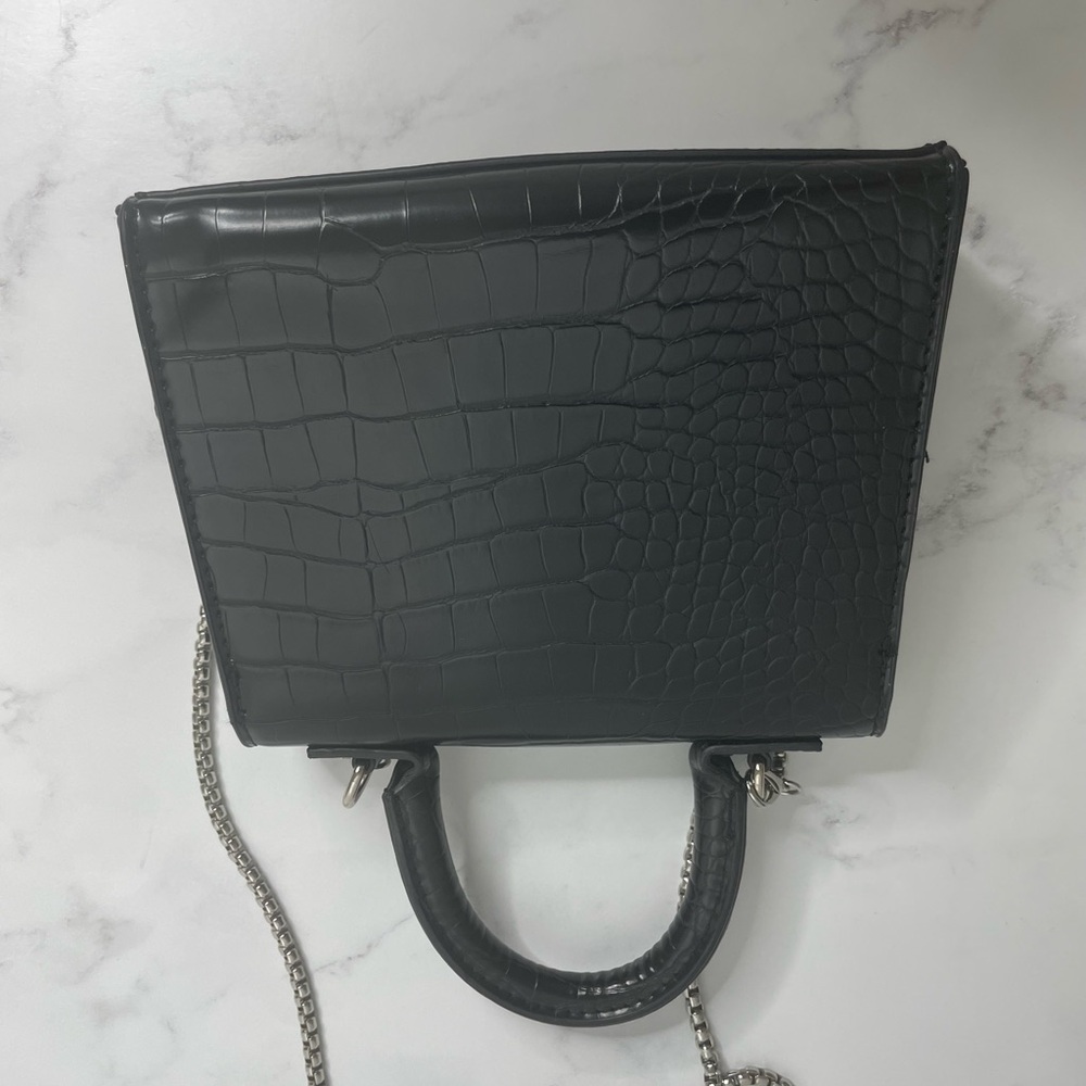 Bershka Black Mini Bag with Elegant Crystal Accents - Picture 7 of 10